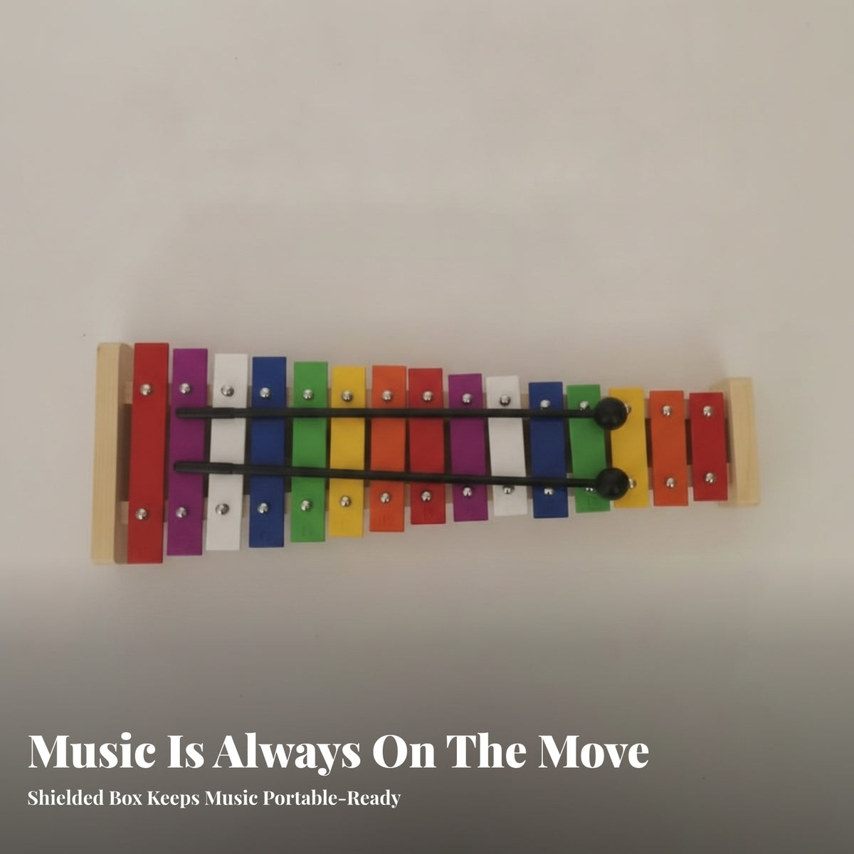 15-Tone Xylophone Easy to Play Colored Bar Xylophone Cardboard Box Musical Toy for Early Childhood, Music Education, Percussion Practice