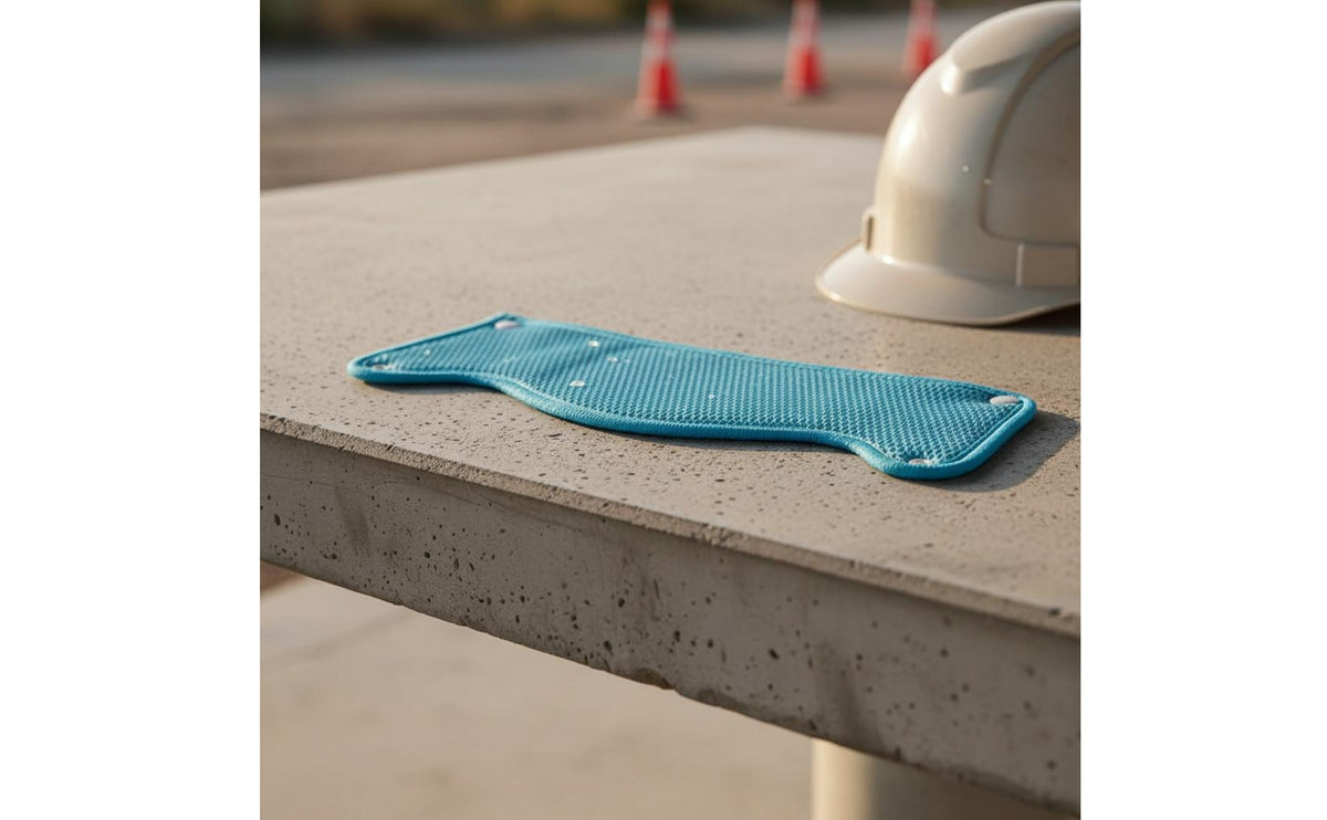 Sweat Absorbing Helmet Brow Liner with Anti-Slip Padding for Hard Hats