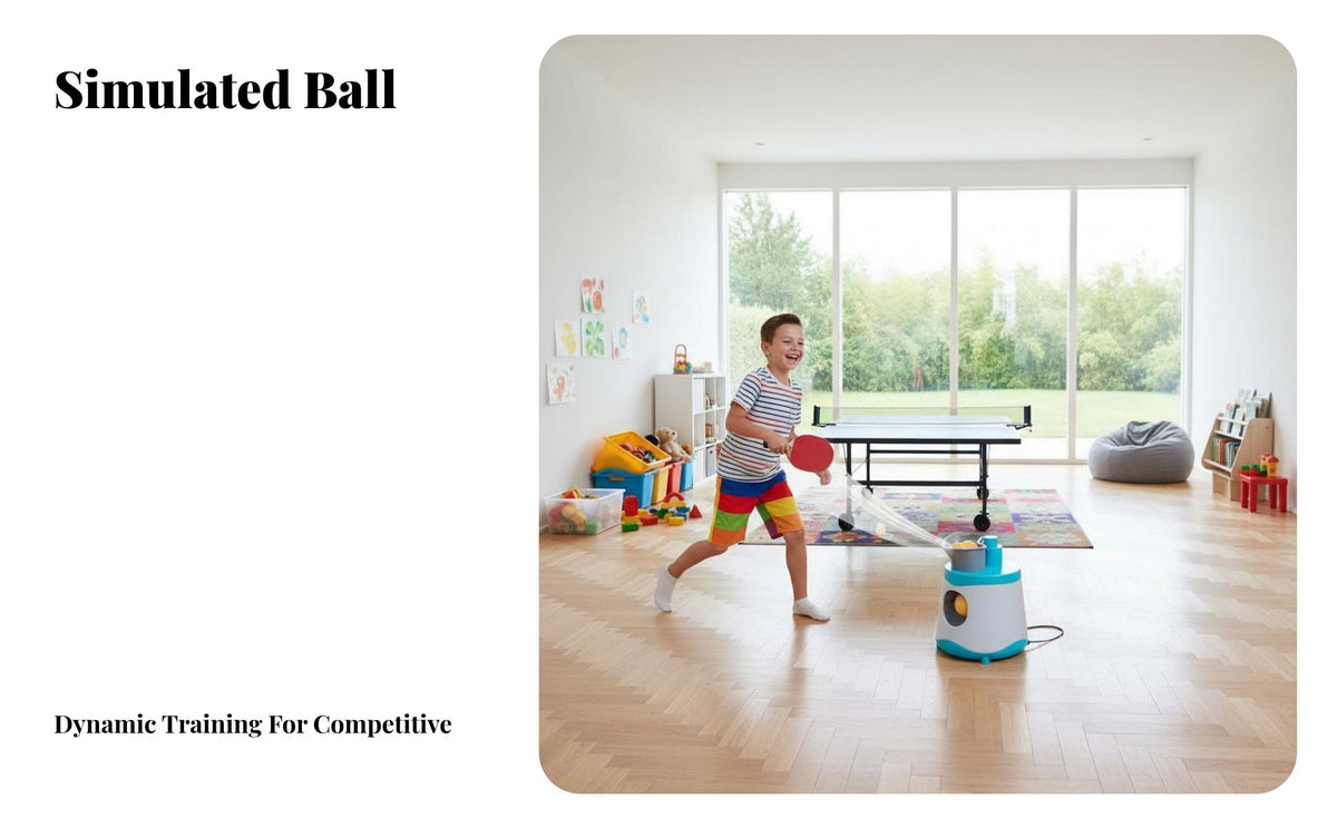 Solo Practice Table Tennis Pong Ball Machine Easy to Use Table Tennis Training Machine Lightweight Automatic Table Tennis Server Consistent for Children, Students, Beginners