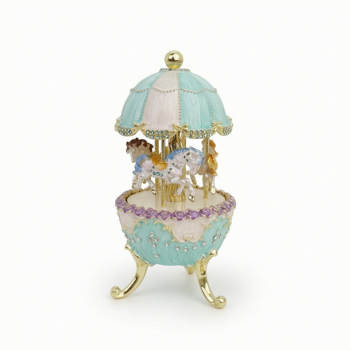 Whirligig Music Box Ornate Ornament Collectible Tabletop Decor for Shelf