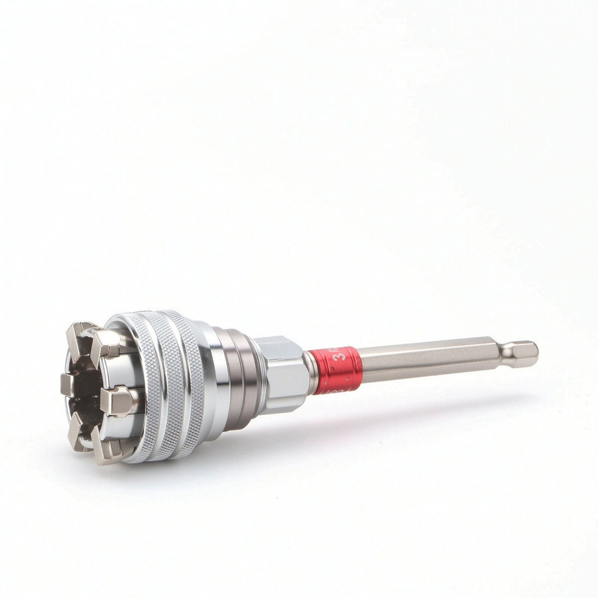 Knurled Socket Wrench with Drill Adapter Universal Adjustable Socket Wrench Compact Tool Multi-Function for Mechanics, DIYers, Workshops, Home Repairs