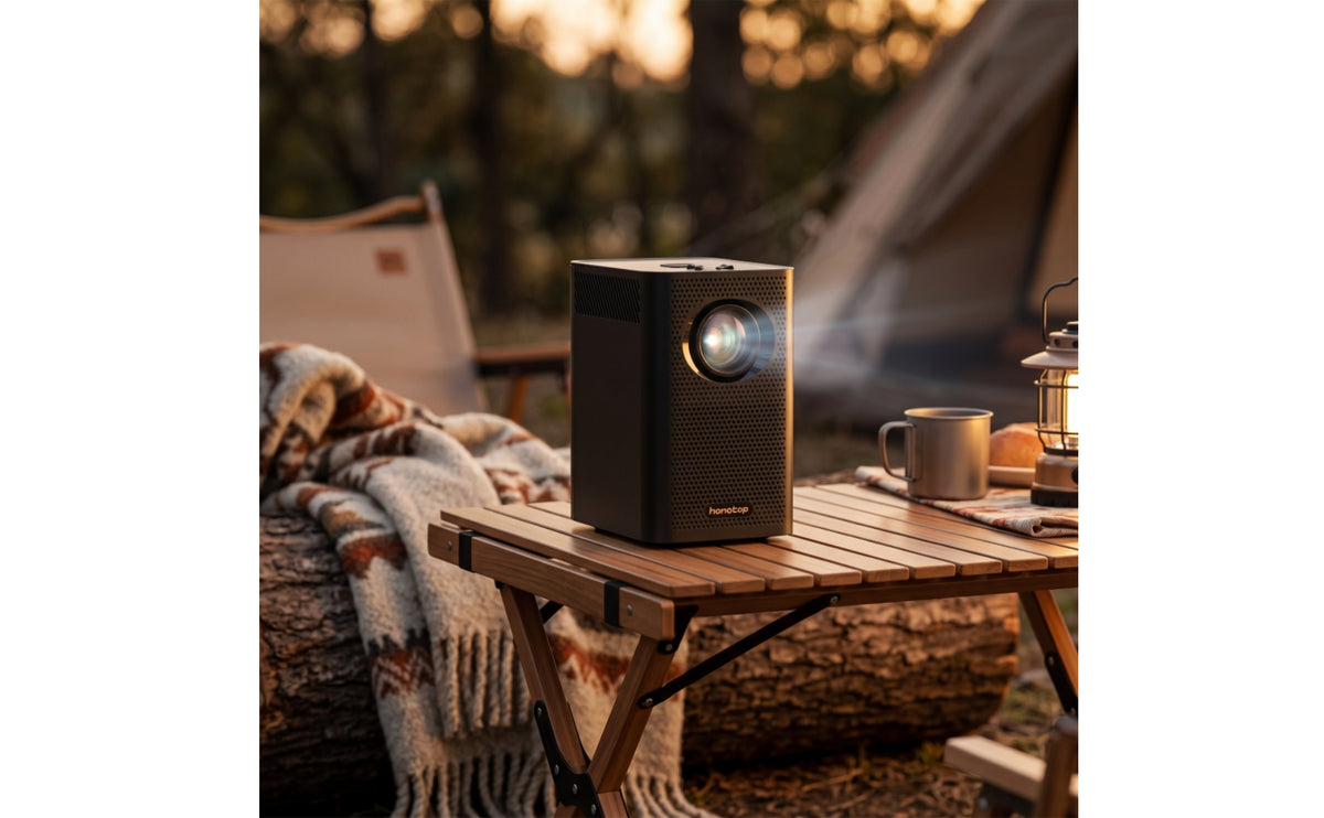 Compact Upright Visual Projector Mini Portable Visual Projector for Movie Nights, Home Theater, Camping