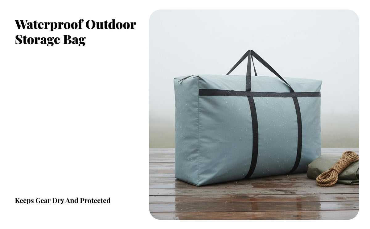 Waterproof Tent Carrying Bag Water Resistant Large Utility Duffel Heavy-Duty Storage Solution Long-Lasting for Outdoor Enthusiasts, Home Organizers, Camping, Travel, Traveling, Moving House