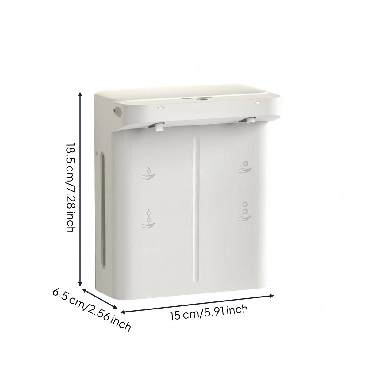 Automatic Foam Soap Dispenser Dual Head Wall-Attached Soap Dispenser IPX5 Water Resistant Cleaning Supply