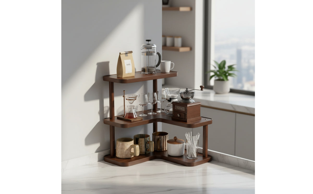 Space-Saving Desktop Corner Shelf | L-Shaped, Corner Desk Organizer, for Countertop