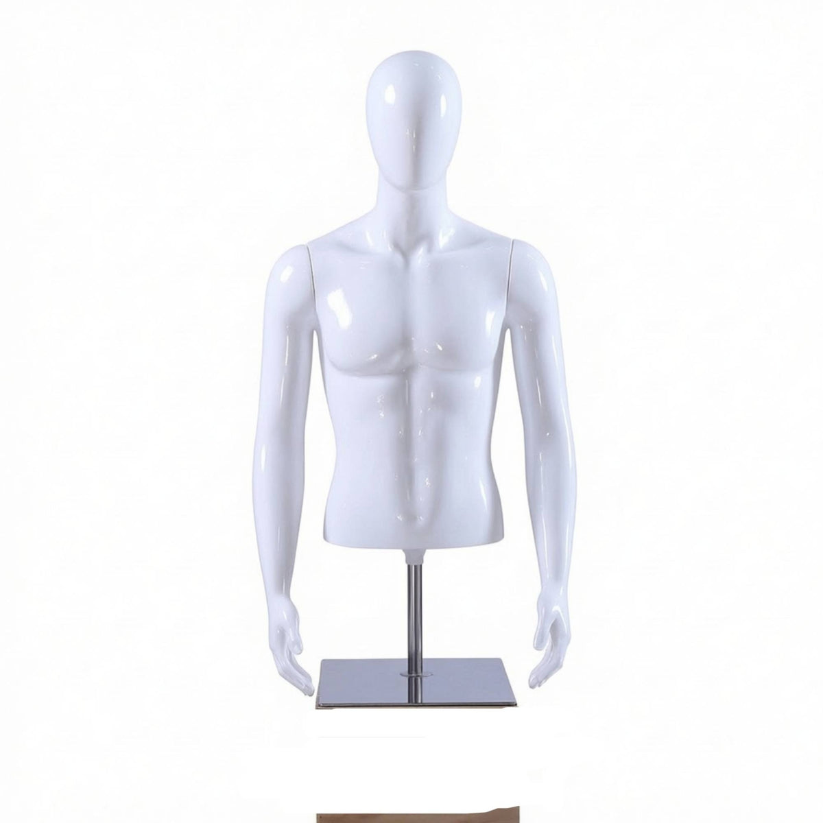 Half-Body Male Mannequin for Window Display - ABS Plastic