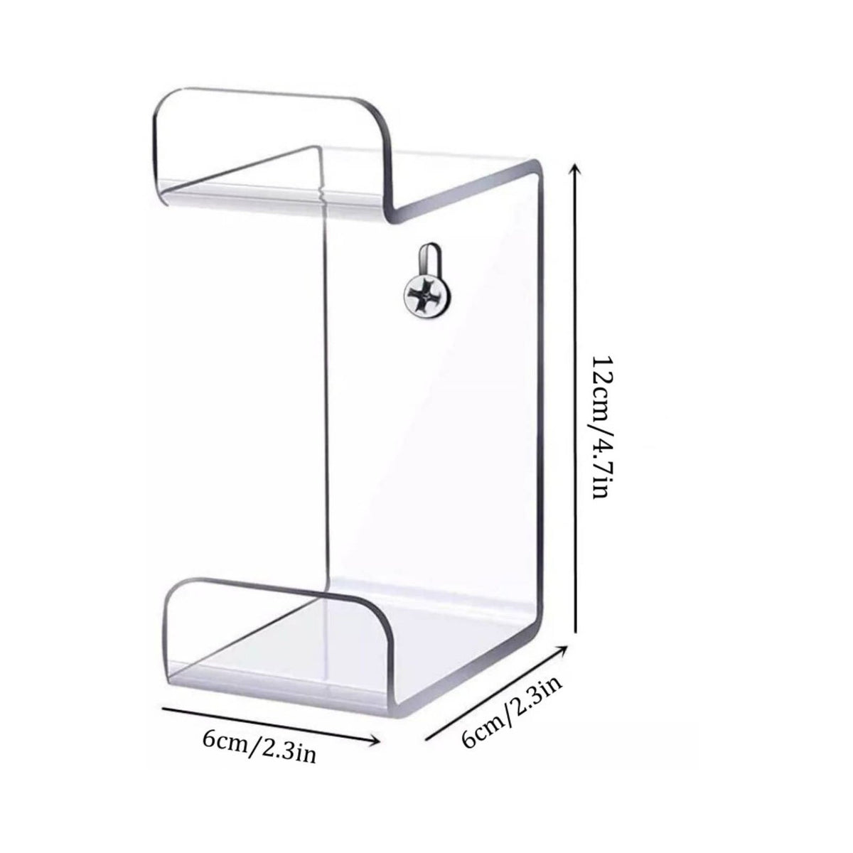 2 Pieces Wall Mount Headphone Hanger Space Saving Clear Gaming Accessory Holder Easy Installation Acrylic Controller and Headset Stand Game Room