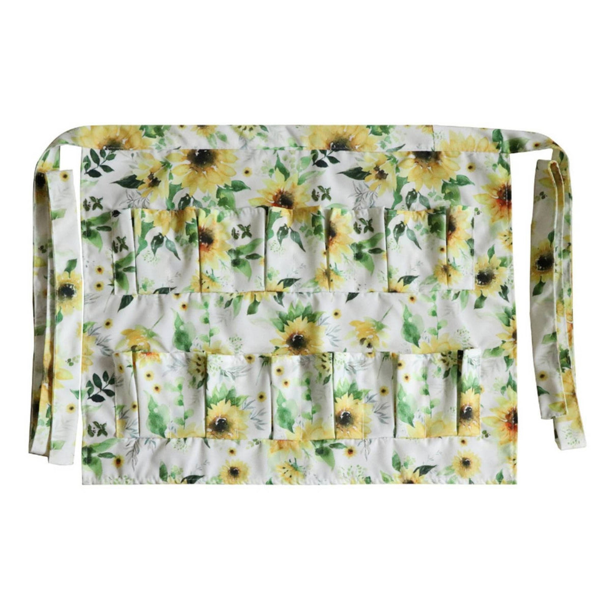Multi-Pocket Waist Apron with Pockets Machine Washable Half Apron Sturdy Apparel Lightweight for Gardeners, Crafters, Kitchen, Gardening