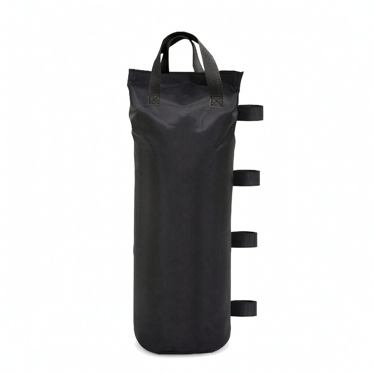 Cylindrical Sandbag Weight Bag Black Weight Bag with Handles Portable Sandbag with Handle Reusable for Event Planners, Canopy Anchoring