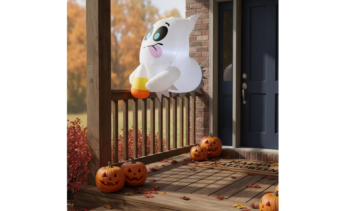 Spooky Halloween Inflatable Ghost Festive Halloween Hanging Ghost Lightweight Reusable for Yard, Porch