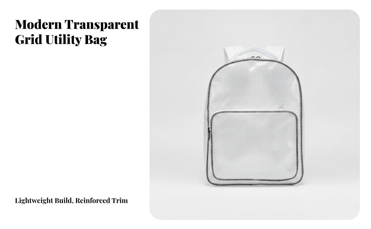 Easy to Crystal Clear Backpack | Adjustable Shoulder Straps, Transparent Backpack, for Workplace