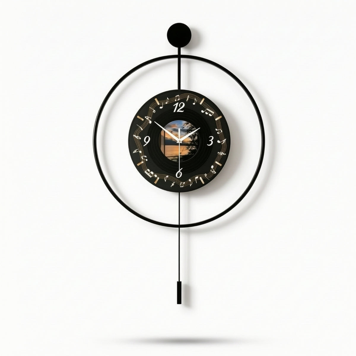 Vinyl Record Style Clock Oversized Vinyl Record Clock Vintage for Living Room