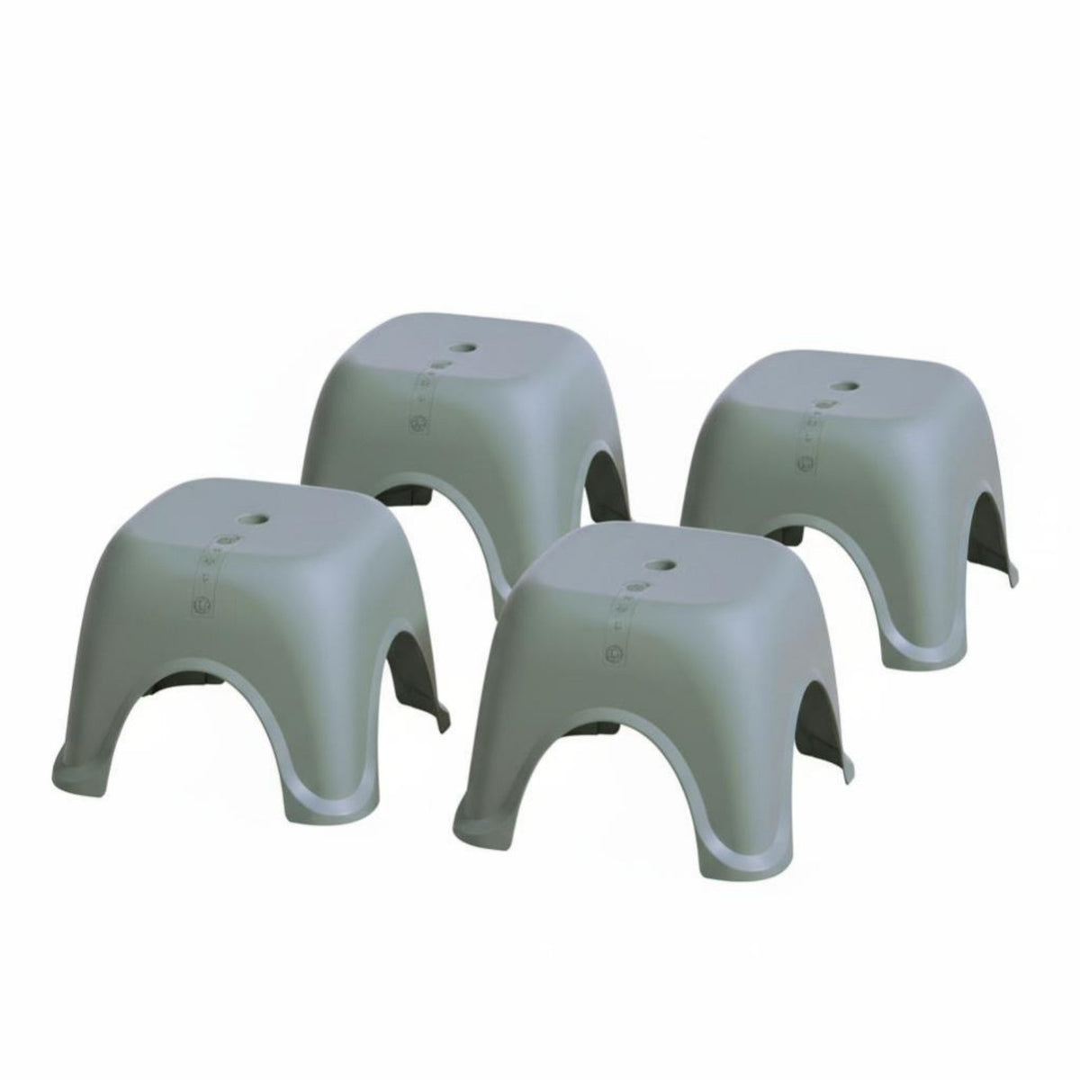 Non-Slip Feet Stackable Arched-Leg Stool Easy to Clean Household Furniture Space-Saving Footstool Strong Load-Bearing for Children, Homeowners, Bathroom, Living Room, Kitchen, Entryway