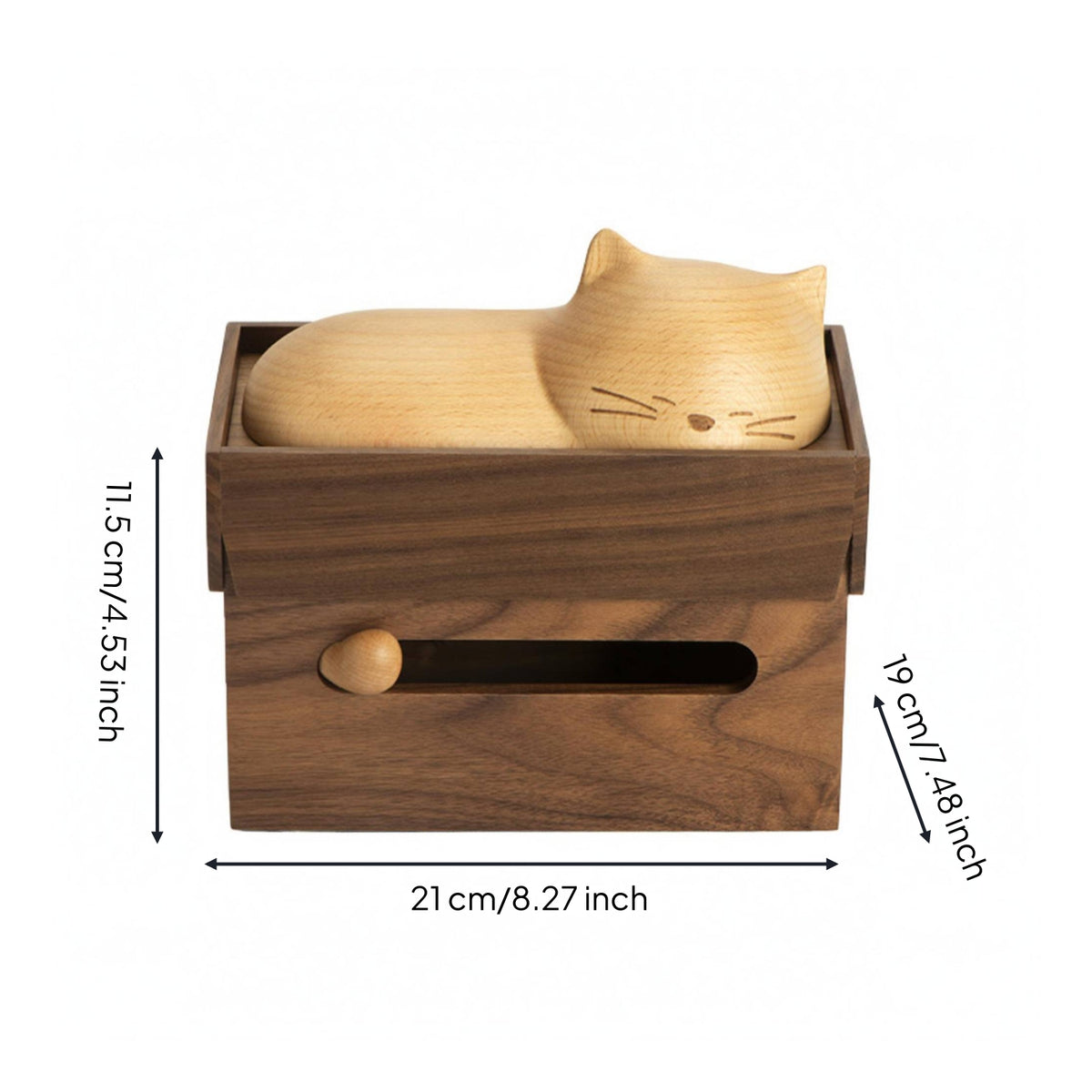 Cat Tissue Box Tabletop Wooden Tissue Box Decorative Home Decor