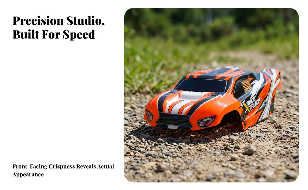 1:16 Scale RC Truck Body case | Tinted Window Areas, RC Car Body case with Printed Graphics