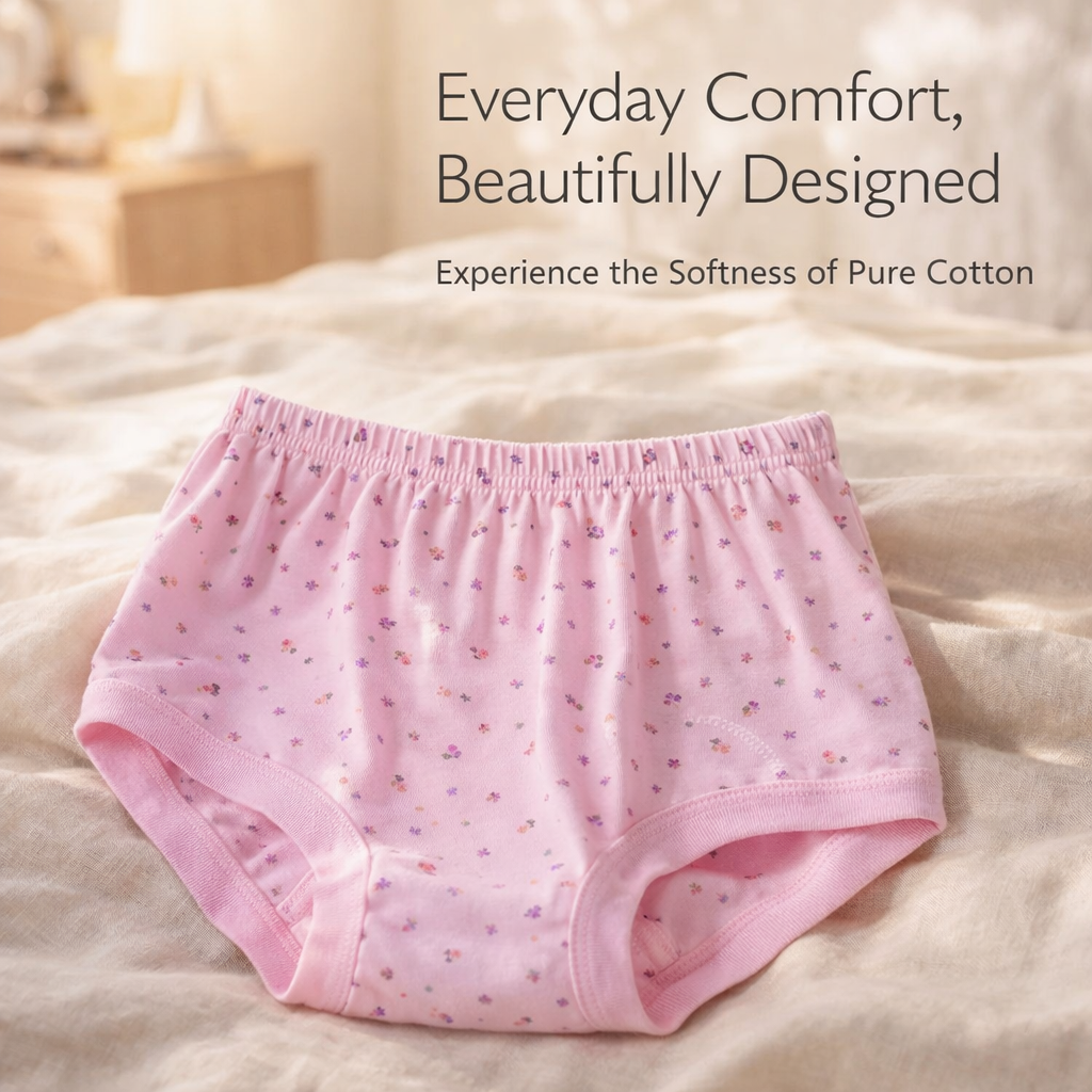 Underwear Women High Waisted Panties with Full Coverage for Everyday Wear, Completely Pure Breathable Knickers for Plus Size