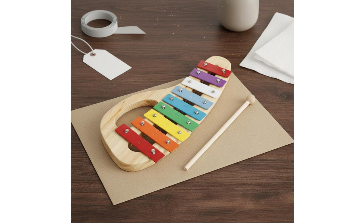 8-Note Xylophone Easy to Hold Colorful Wooden Xylophone Child Mallets Kids Glockenspiel for Young Children, Preschool, Kindergarten