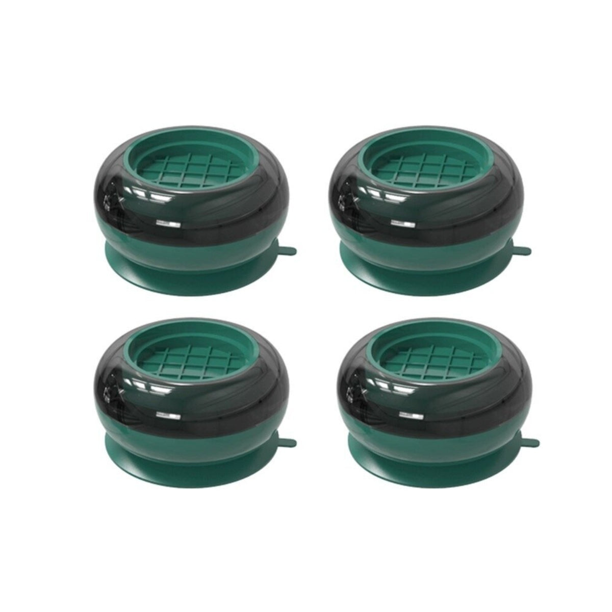 4 Pieces Washer Anti Vibration Pad Household Accessory Grid Pattern Washing Machine Base Pad Raised Rim Shock Absorbing Floor Protection