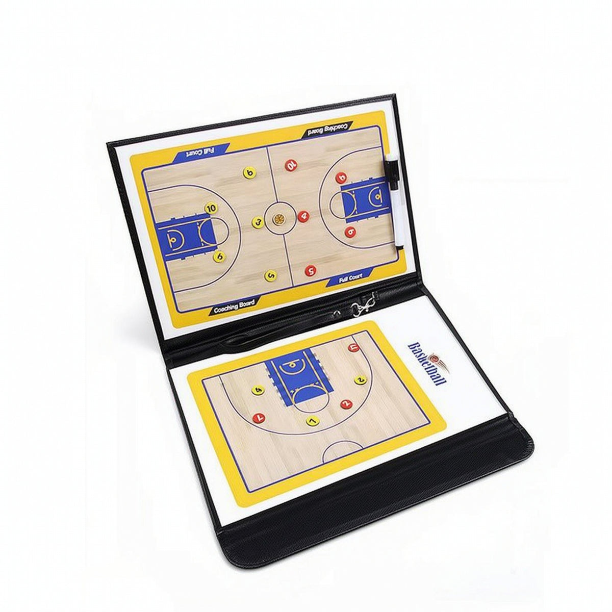 Basketball Coaching Board with Dry Erase Marker Portable Foldable Basketball Coaching Board Reusable Lightweight for Coaches