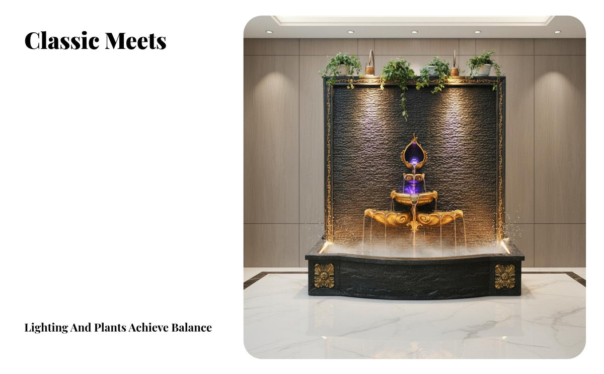 Statement Piece Large Indoor Water Curtain LED Lighting Freestanding Water Wall Air Humidifying Freestanding Waterfall Fountain Easy Assembly for Feng Shui Enthusiasts, Interior Decorators, Living Room, Office, Hotel Lobby, Entryway