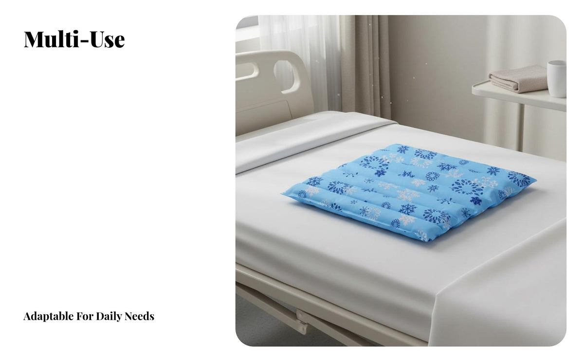 No Water Filling Required Wheelchair Pressure Cushion Easy to Clean Waterproof Patient Cushion Foldable Cooling Gel Pad Portable for Elderly, Patients, Office Workers, Bed, Car Seat