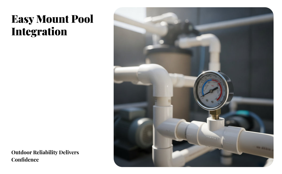 Easy to Read Pressure Gauge | Dual Scale Display, Clear Analog Dial, strainer Pressure Gauge