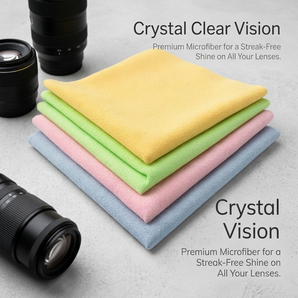 Microfiber Suede Cleaning Cloths for Glasses Eyeglasses, Double Sided Lens for Camera Screens, Washable Reusable, 7.9 x 7.9 Inch