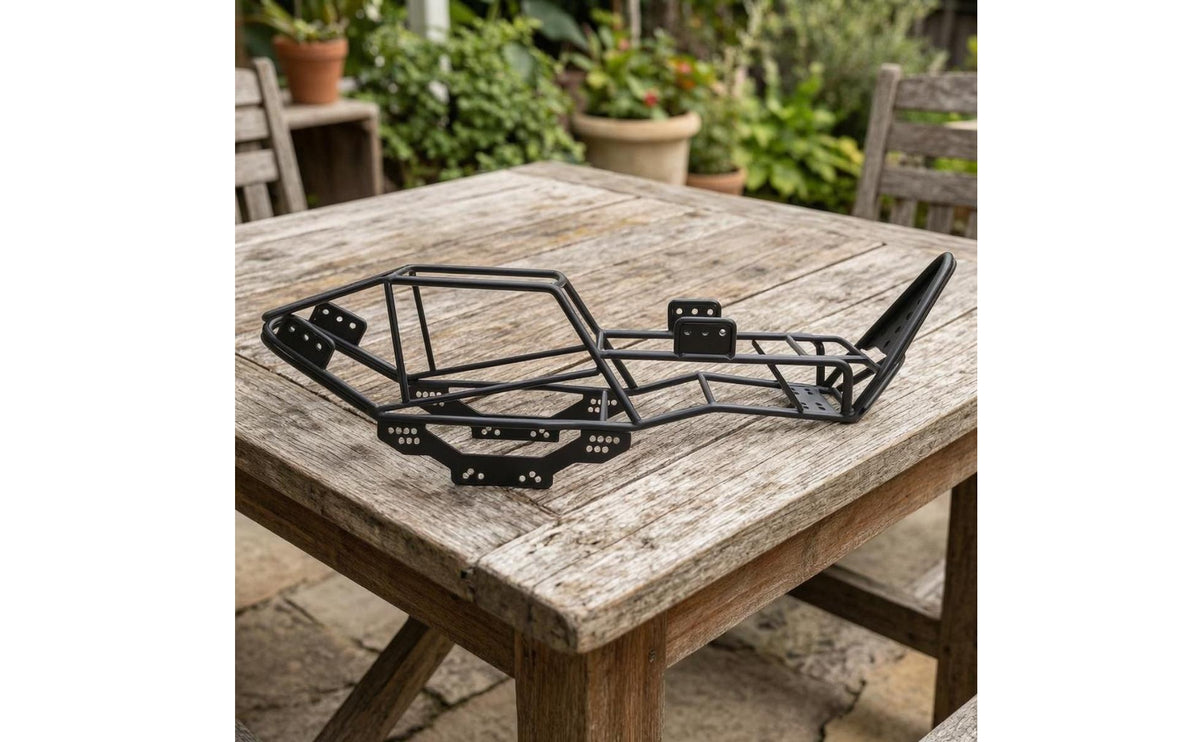 RC Crawler Frame Cage Pre-Drilled Holes Tube Frame Chassis in Black Remoting Control Part for 1/10 Scale