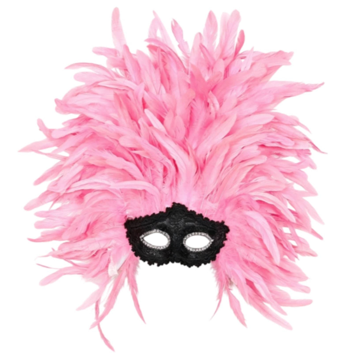 costume ball Face Covering Dramatic Feather Face Covering Oversized Feather Headpiece for Theatre