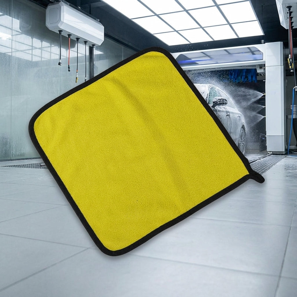 Dual-Sided Cleaning Cloth Car Drying Towel, 30cm X 40cm Microfiber Cloths for Car Accessories, Thick Coral Fleece for Quick-Dry and Polishing