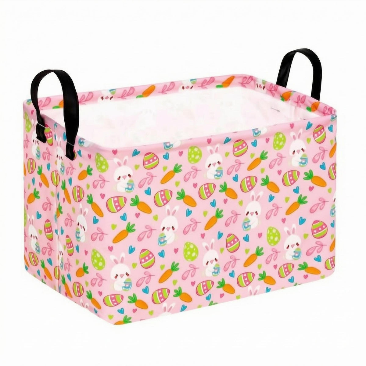 Uncovered Top Cotton Linen Storage Basket Reinforced side_s Cotton-Linen Basket Carry Handles Lightweight for Nursery, Bedroom, Laundry Area, Car Trunk