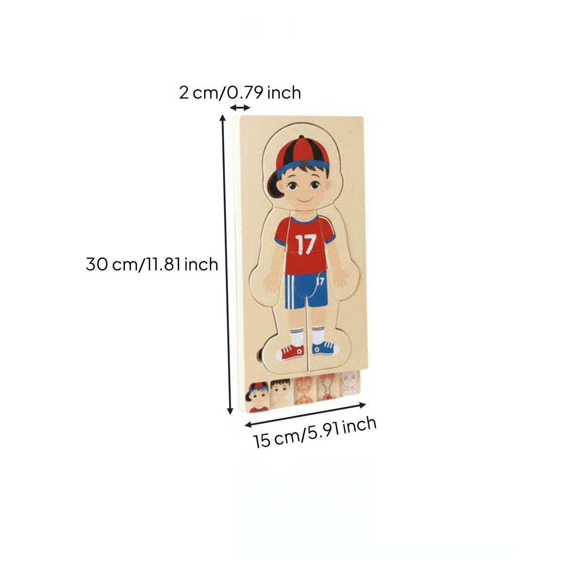 Wooden Body Structure Puzzle Learn Through Children's Body Structure Learning Puzzle Cognitive Development Layered Toy for Kindergarten