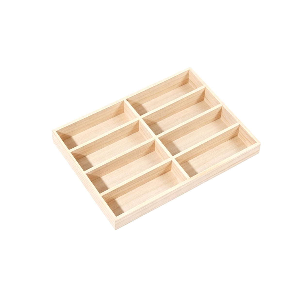 Multi-Compartment Eyewear Tray Wood Construction Eyeglass Display Organizer Thickened Board Wooden Sunglasses Tray for Retailers, Drawer