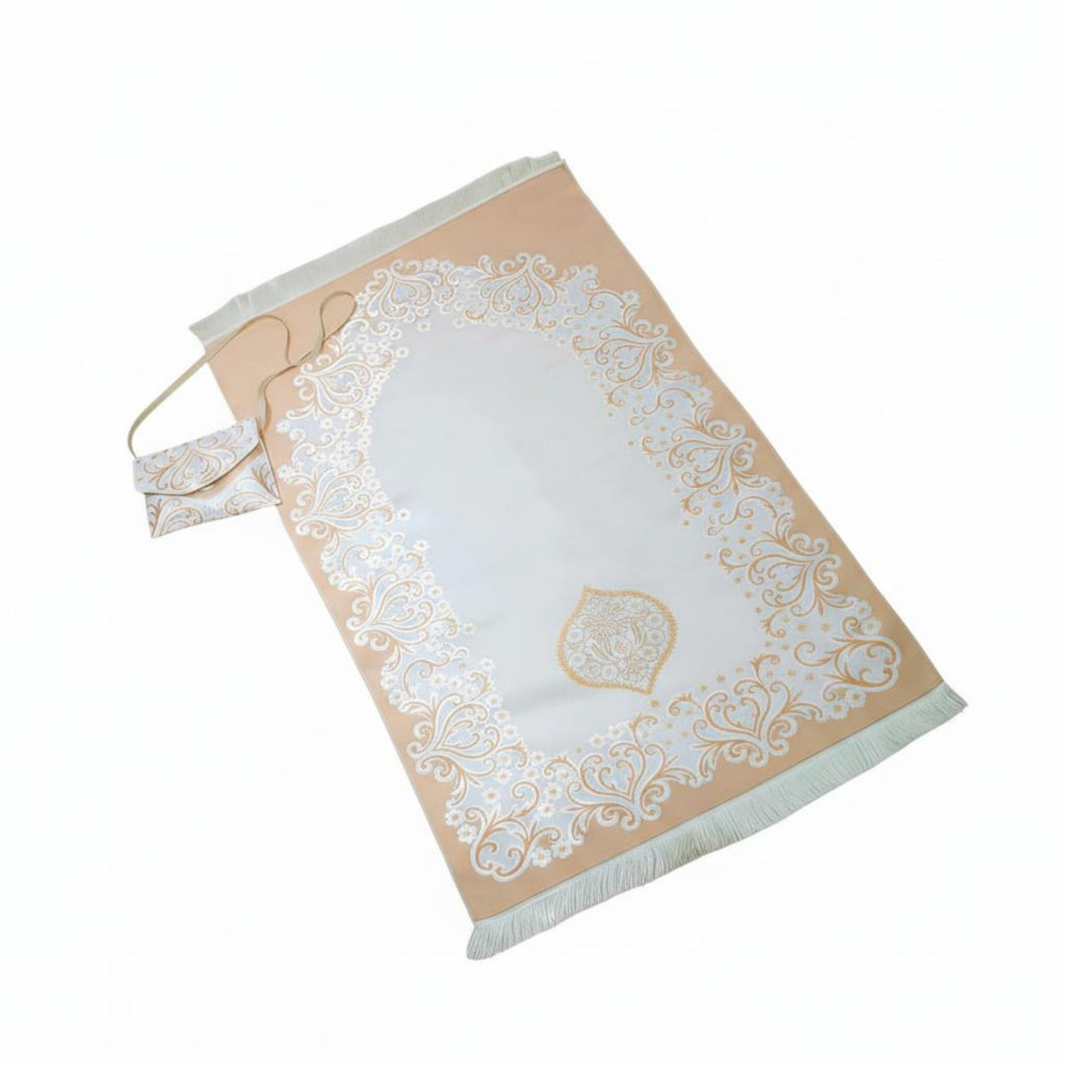 Foldable Prayer Mat Lightweight Portable Prayer Rug Tassels for Mosque