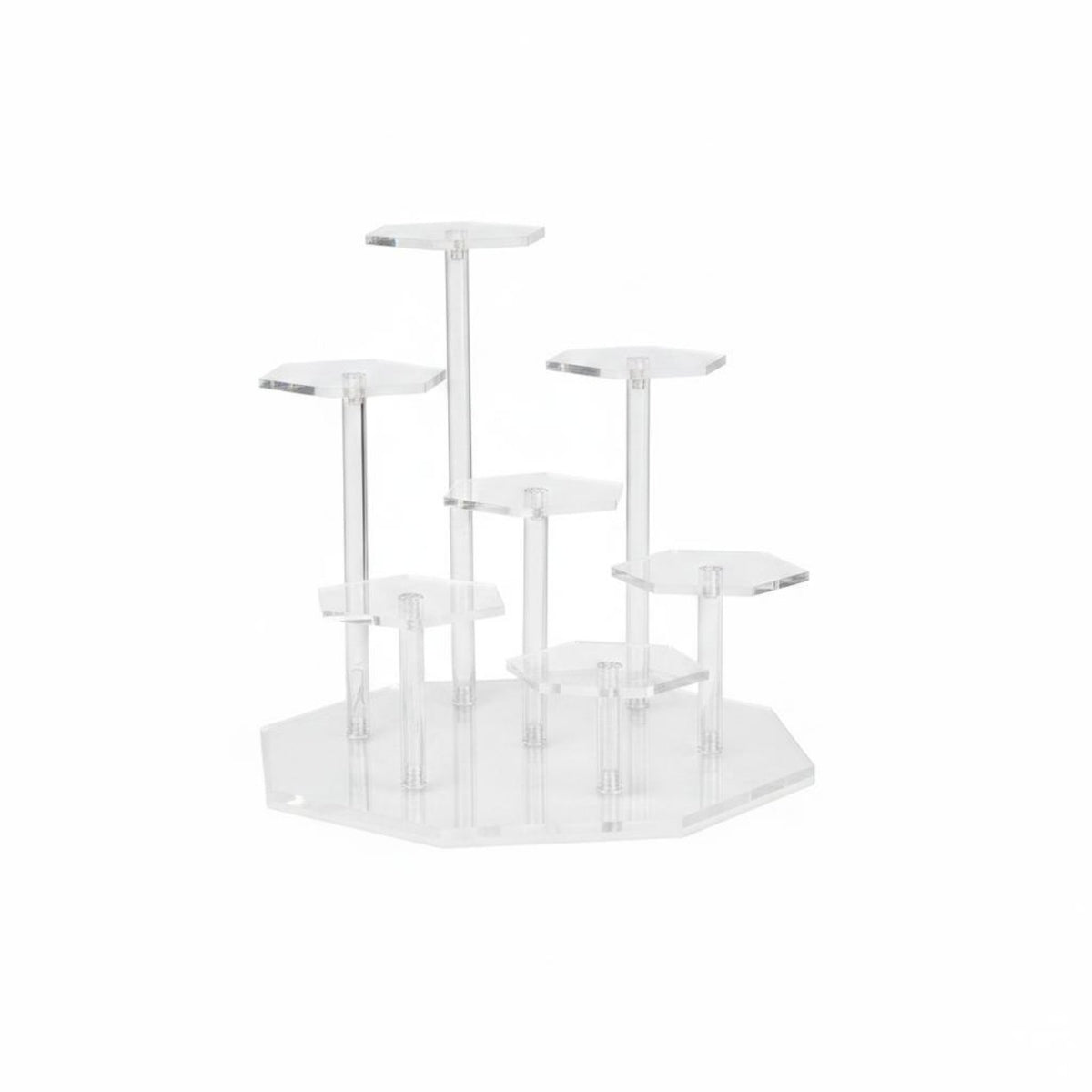 Acrylic Display Stand Space-Saving Stepped Display Stand 3 Tiered Perfume Organizer for Collectors