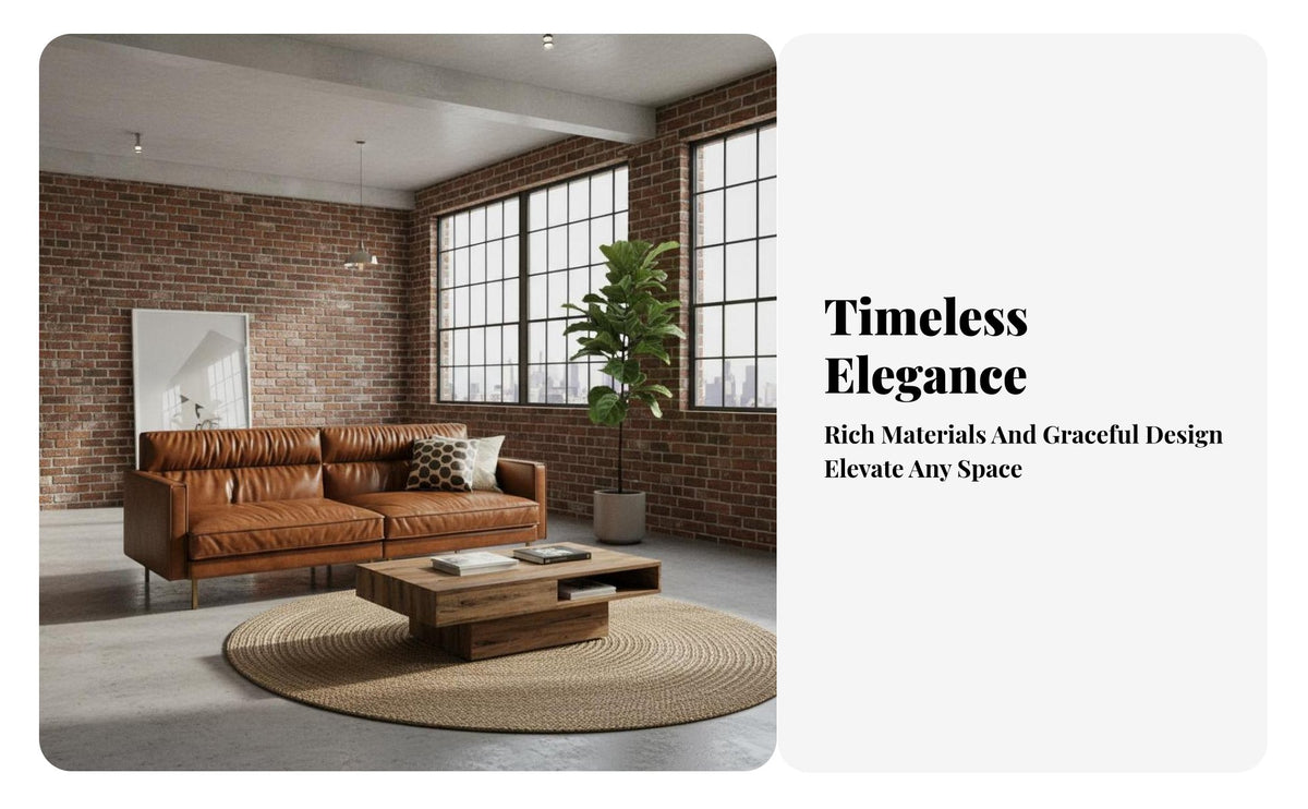 Brown Leather Loveseat Oil-Waxed Finish 2-Seater Couch Vintage Design Sofa for Apartment Dwellers, Homeowners, Lounge Area, Bedroom, Office