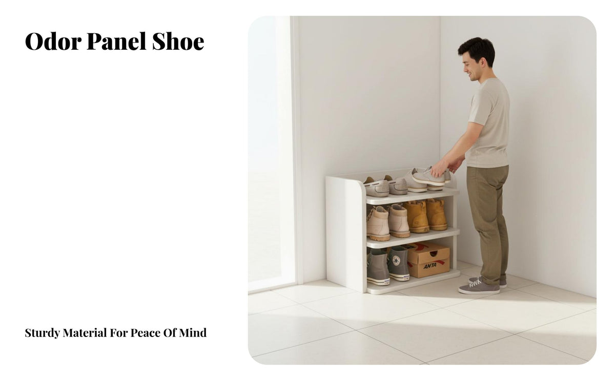 Space-Saving Narrow Shoe Cabinet Small Footprint Multi-Layer Shoe Rack Sturdy Home Furniture Easy Assembly for Apartment Dwellers, Homeowners, Entryway, Hallway, Behind the Door, Living Room