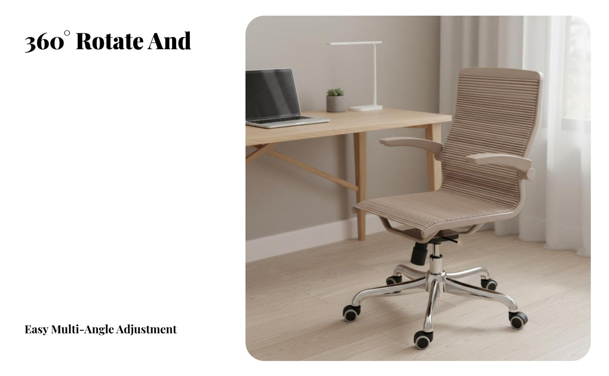 Ergonomic Mesh Chair with Headrest Adjustable Support Highspine rotate Chair Quiet Rolling Casters Office Furniture for Study Room, Workstation
