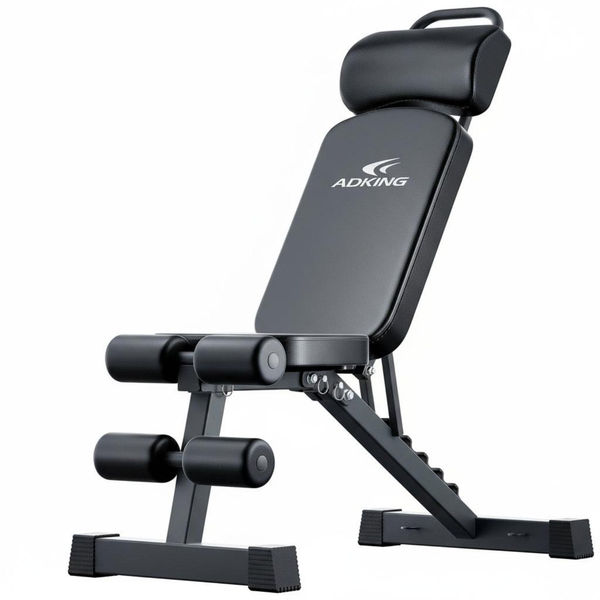 Heavy Duty Construction Adjustable Weight Bench Non-Slip Feet Fitness Equipment High-Density Foam Padding Exercise Chair Ergonomic Design for Men, Home Gym
