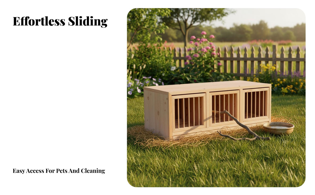 Pigeon Pairing Cage Wooden Pigeon Nest Box Detachable Partition Solid Wooden Avian Cage for Aviary, Rooftop, Balcony