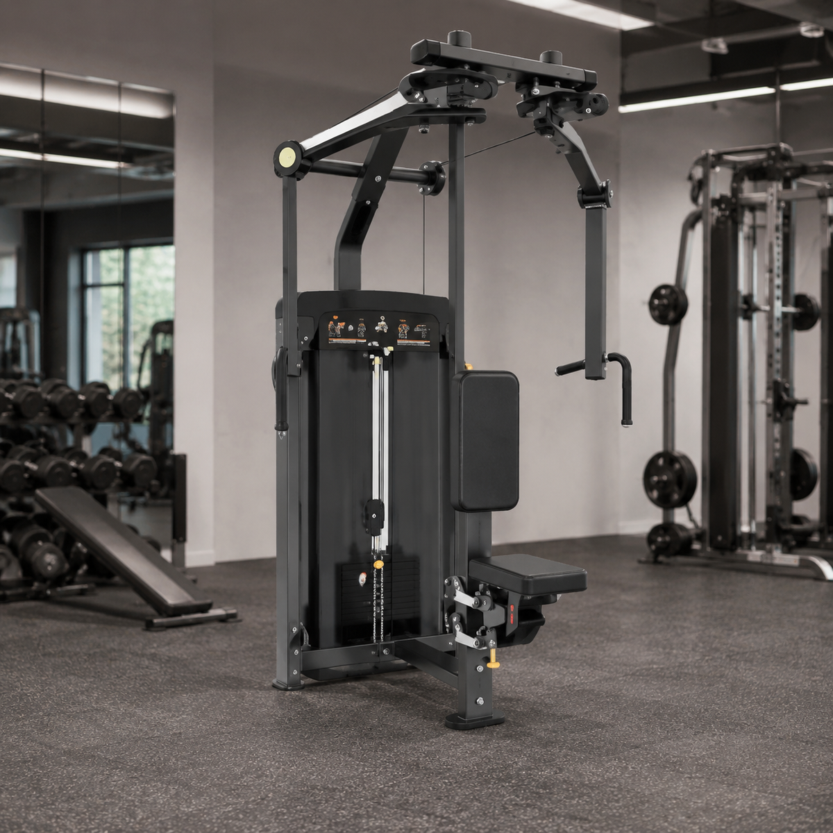 Steel Bench Press Home Training Machine Strength Training Matte Black Fitness Equipment