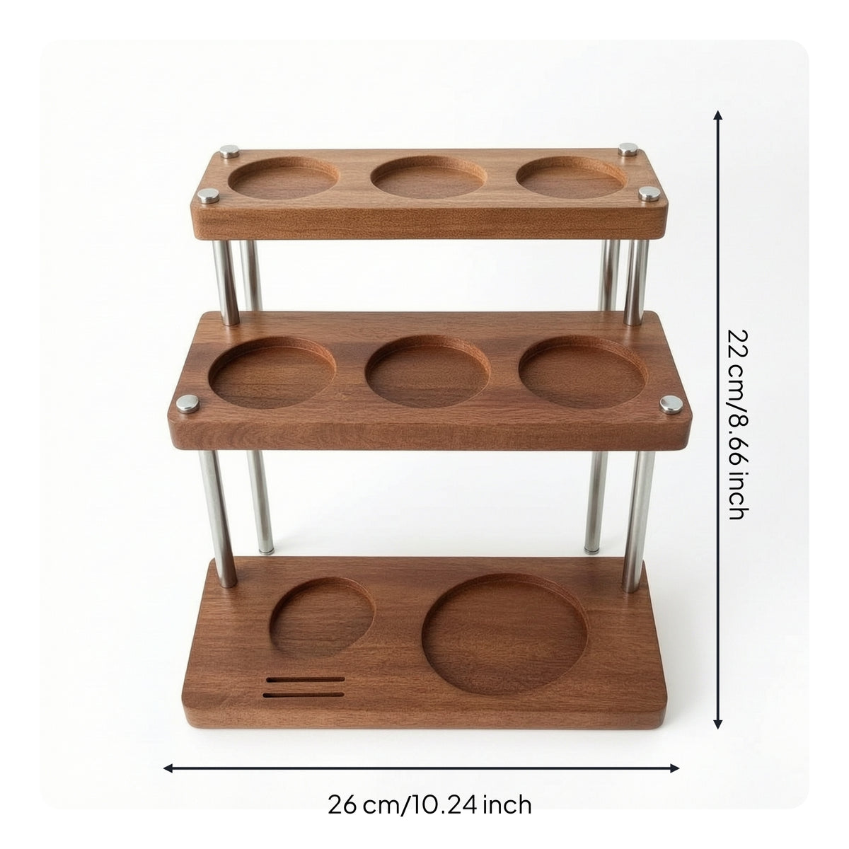 Espressos Tamper Station Countertop Espressos Organizer with Tool Slots Organized Coffee Tool Holder for Baristas