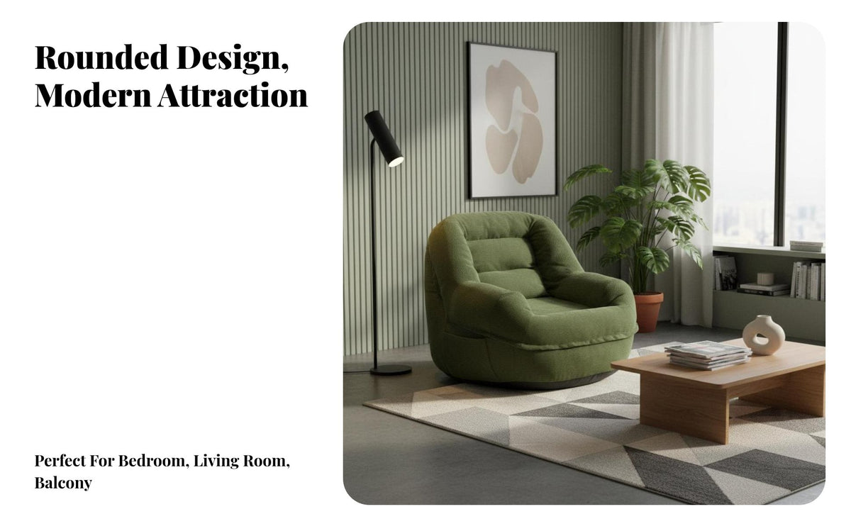 Super Soft Textile Single Lazy Sofa High-Resilience Filling Luxuriously Soft Tatami Chair Minimalist Design Corduroy Floor Chair Ergonomic Back Support for Students, Individuals, Small Apartment, Bedroom, Living Room, Reading Nook