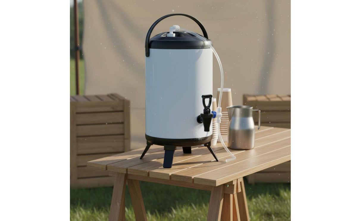 Automatic Water Refill Dispenser Large Capacity Milk Tea Insulation Barrel Hot and Cold Beverage Urn Portable Handle for Parties