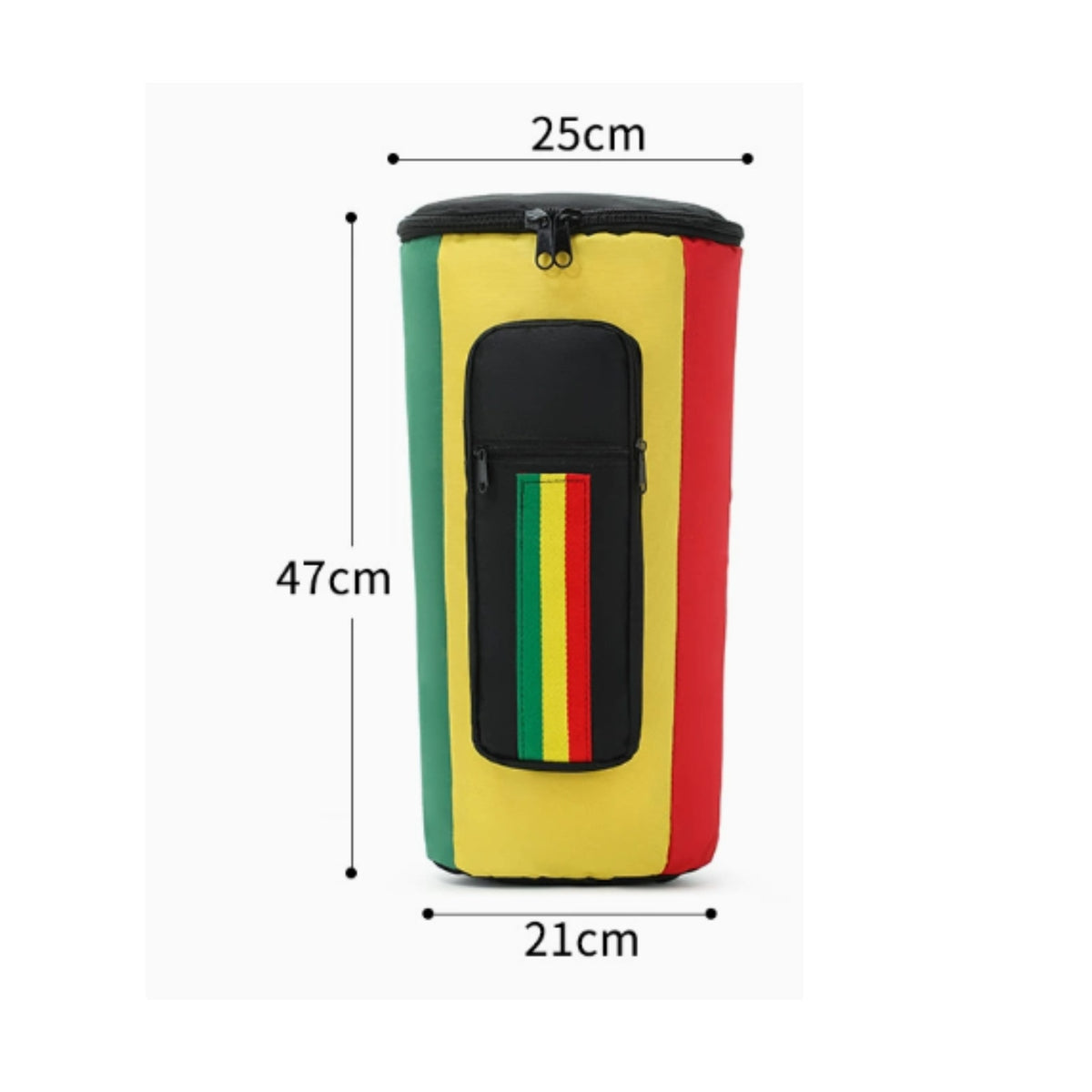 Padded African Drum Bag Zippered Top Hand Drum Bag Front Pocket Djembe Carry Case Safeguarding