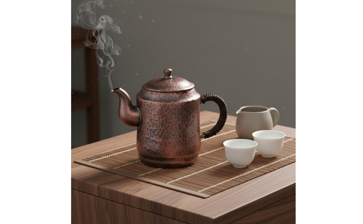 500 Ml Copper Teapot Lid Copper Tea Kettle Long Spout Hammered Tea Kettle