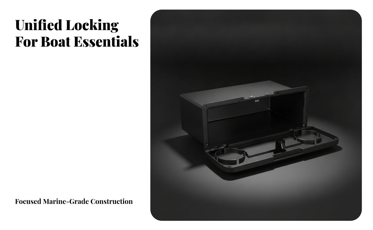 Cup Holder with Center Storage | Space Saving Design Resistant, Boat Console Organizer organizer, for Cabin
