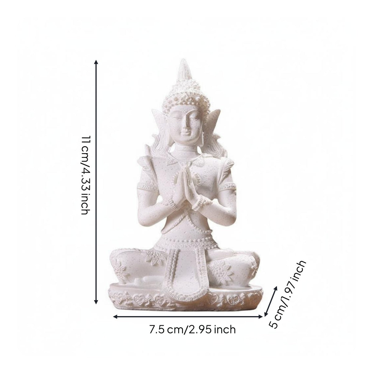 Sitting Buddha Statue Creative Gift Sandstone Buddha Sculpture Handmade Craft