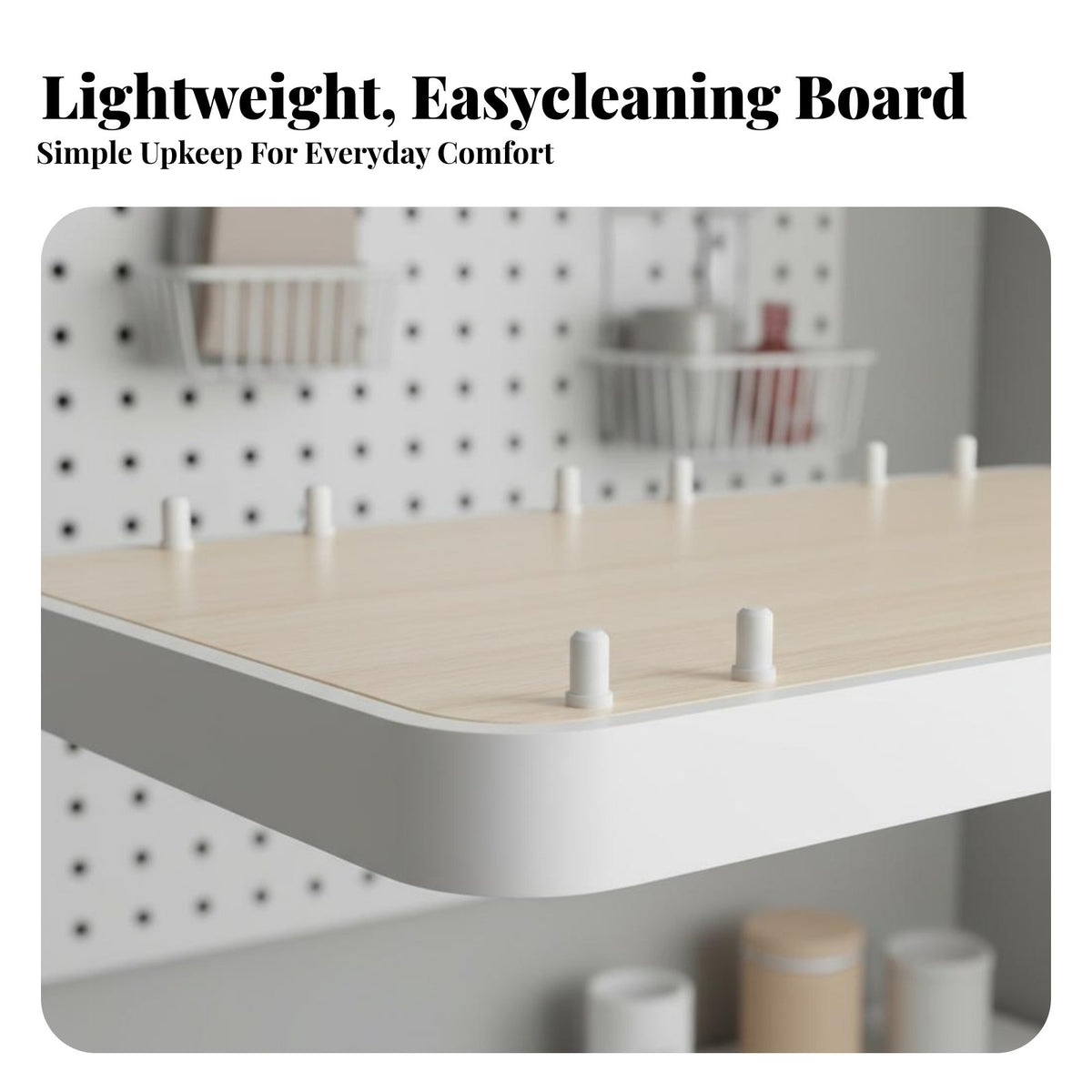 Drilltool-Less Installation Wall-Mounted Organizer Kit Easy to Install Pegboard Utility Hook Space Saving Household Storage Versatile for DIY Enthusiasts, Homeowners, Kitchen, Study Room, Home Office, Workbench Area