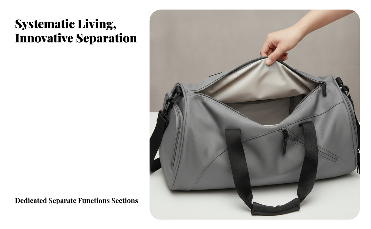 Detachable Travel Duffel with Wet Pocket